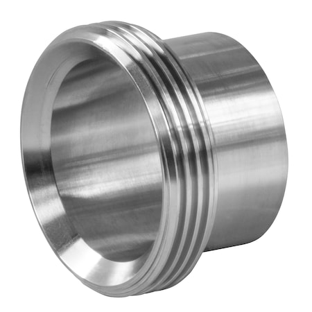 Steel & Obrien 1-1/2" Threaded Bevel Seat x Weld End - 1-1/2" Long 304SS L15A7-1.5-304